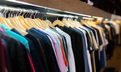 Obraz premium Assortment of summer clothing in modern store