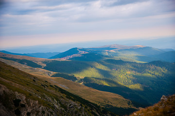 Landscape in carpathian Mountains, Transalpina road , romania