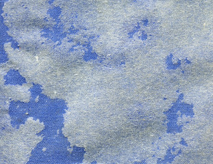 texture old tissue of blue color glued with paper