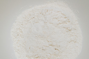 Cooking dough in a white plastic bowl at home