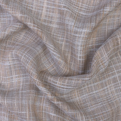 textile and texture concept - close up of crumpled gray cotton fabric background