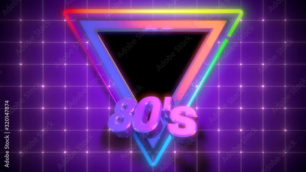Canvas Prints retro 80s triangle opener