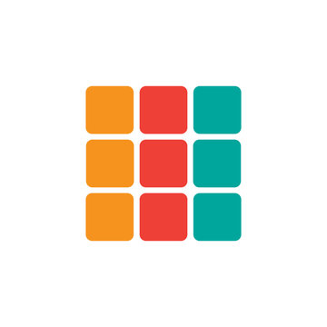 Rubik cube vector icon design