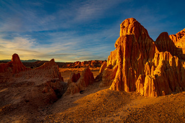 Cathedral Gorge Formation as the Sun Sets