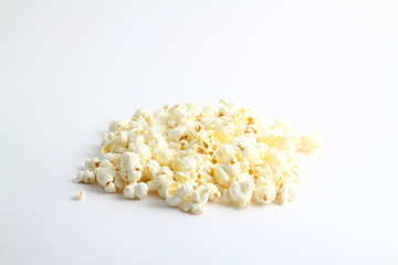 Sweet popcorn isolated on a white background