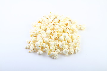 Sweet popcorn isolated on a white background