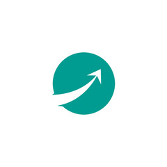 Ball shaped arrow sign vector symbol design