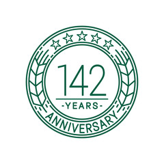 1429 years anniversary celebration logo template. Line art vector and illustration.