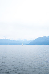 Lake Lausanne with Boat