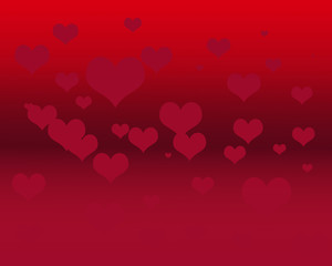 Valentains floating hearts design wallpaper