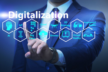 Digital transformation and digitalization technology concept