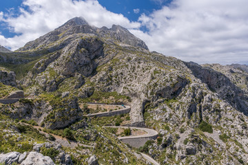 Sa Calobra Serpentinenstraße im Tramuntana Gebirge auf Mallorca