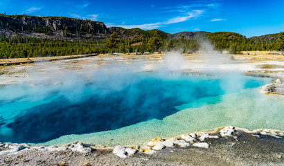 Sapphire Pool, Norris Geyser Basin, Yellowstone National Park.