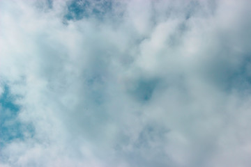 Fototapeta premium A lot of white clouds covering the blue sky.