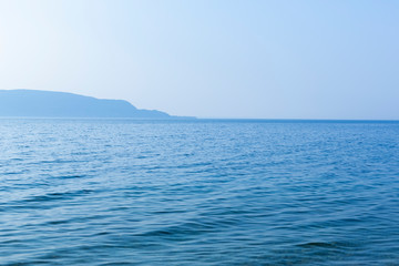 Lake Garda / Lago di Garda / Gardasee, view from the coast to the sea