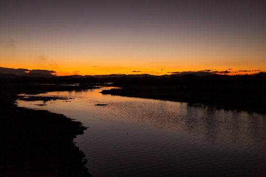 Rio Lempa during sunset