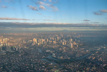 The city of Manila in the Philippines just after daybreak