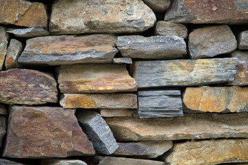 Wall of big natural stones