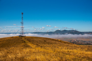 Obraz premium Morning fog on the hill