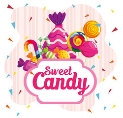 poster of sweet candy with caramels