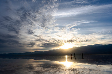 Reflection of Badwater Basin in Death Valley National Park
