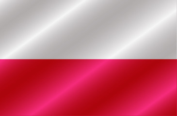 Obraz premium Bright banner with flag of Poland. Colorful illustration with flag for design.