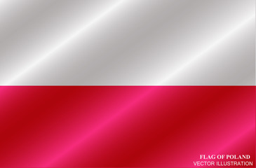 Banner with flag of Poland. Colorful illustration with flag for design. Vector.