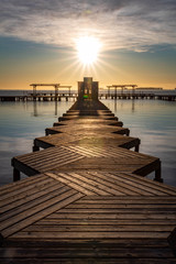 Fototapeta na wymiar Hexagonal Pier, Spain