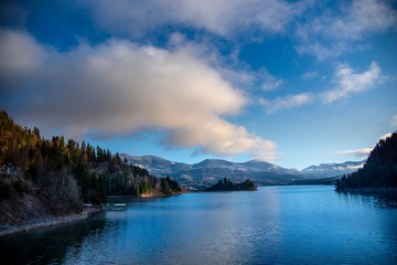 Colibita Lake in a sunny day, Romania