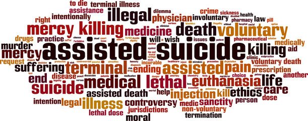 Assisted suicide word cloud