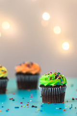 cupcakes on white background