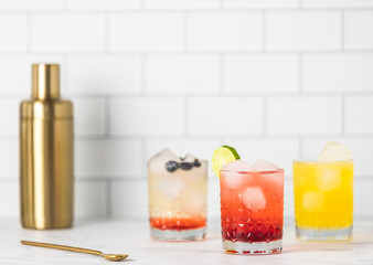 cocktail drinks with white background 