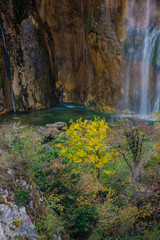 Autumn landscape in Plitvice Lakes Park, Croatia