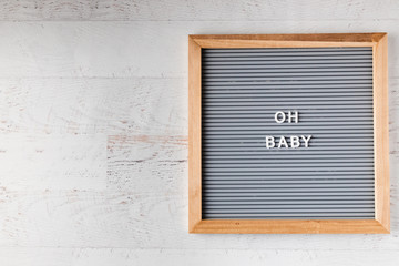 Oh Baby announcement baby shower