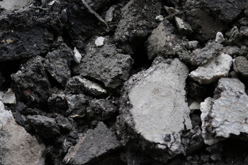 broken rocks