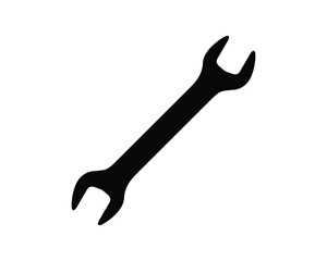 Classic Wrench Spanner Tool Isolated Vector Illustration