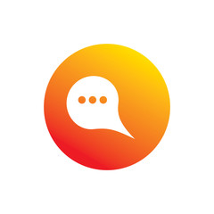 bright creative color chat logo design