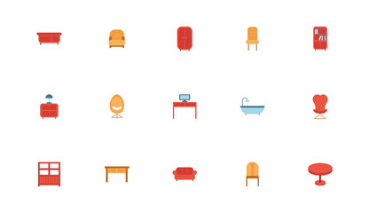 bundle of furniture set icons