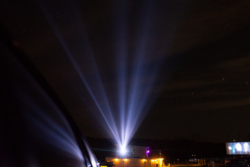 Drive-In Movie Theater | Projector at Night | Drive In Movie