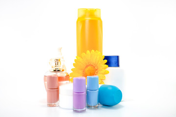Personal care kit. Photo was taken in the studio against white background.