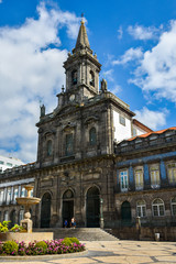 The Church of Trindade was built in the 19th century in the city of Porto, Portugal.
