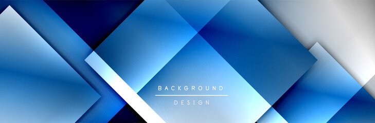 Square shapes composition geometric abstract background. 3D shadow effects and fluid gradients. Modern overlapping forms