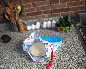 Pile of corn tortillas freshly made