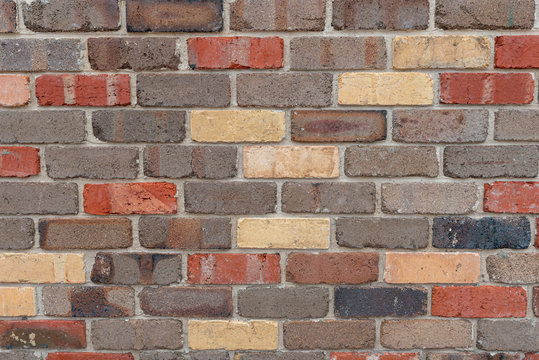 brown gray and red brick wall texture background