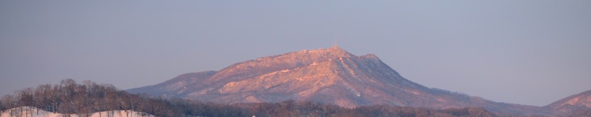 Panoramic shot of a majestic mountain in Gatlinburg Tennessee