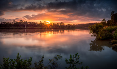 Panoramic River Sunrise