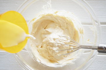 チーズケーキ作り