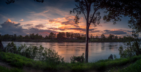 Panoramic River Sunset