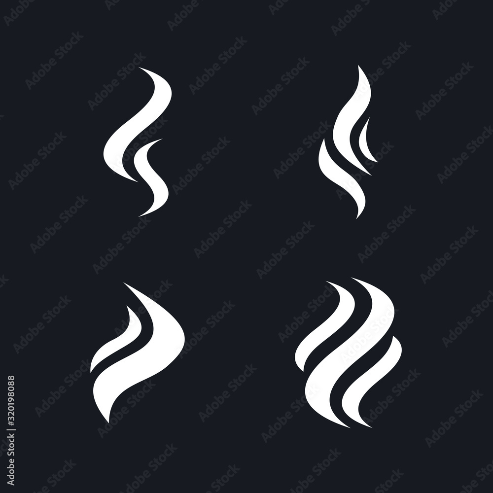 Aufkleber hot steam icon template color editable. set of smoke vector icon. aroma smell set symbol vector sign