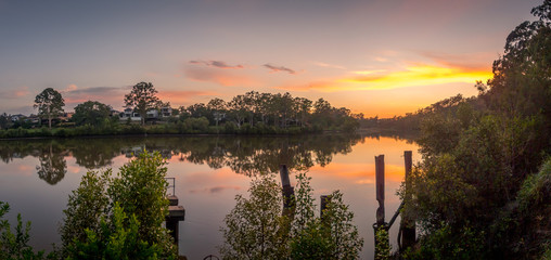 Panoramic River Sunrise